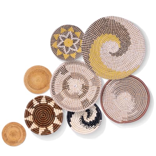 Decocoon Decorative Wall Baskets Decor, Boho Baskets Wall