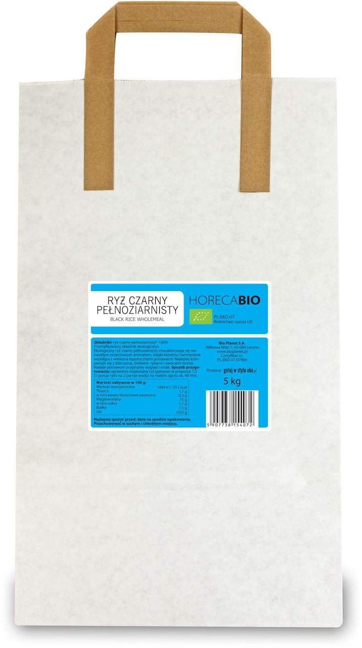 CZARNY RYŻ Z CAŁYMI ZIARNAMI ORGANICZNYMI 5 kg - HORECA