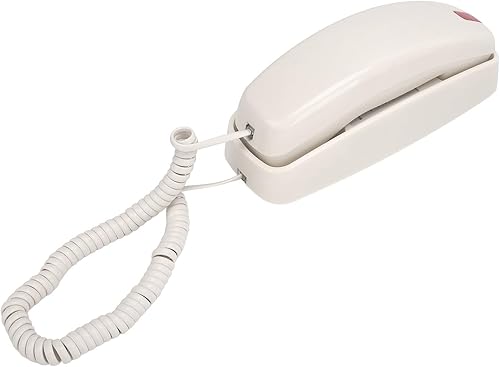 Yosoo Teléfono clásico con cable para oficina en casa, teléfono de escritorio retro montado en la pared con botones grandes y control de volumen