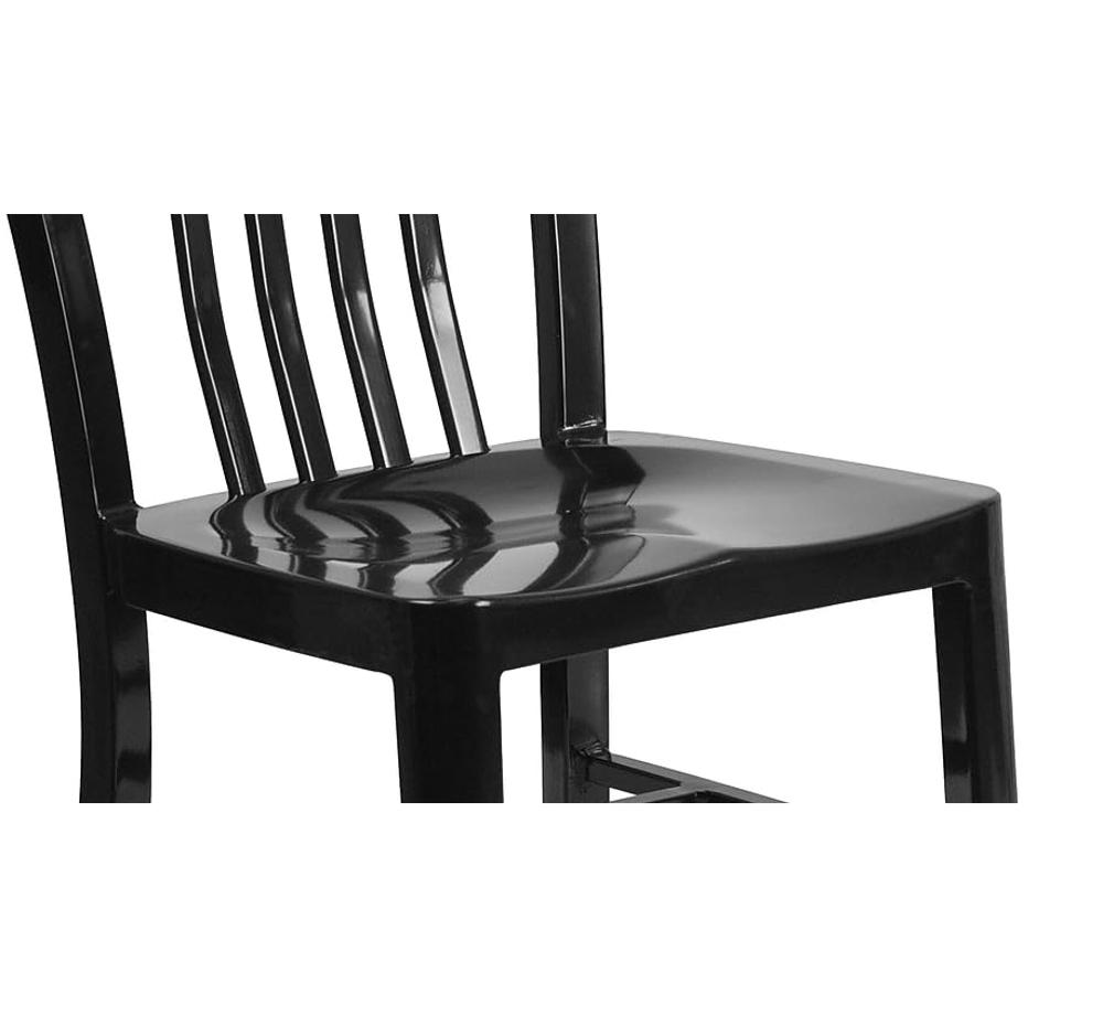 Amazon.com: Flash Furniture Commercial Grade Black Metal Indoor