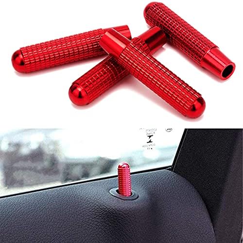 Angelguoguo 4 pcs Metal Screw Thread Style Car Modified Door Bolt Lock Pin Switch for Mercedes Benz A B GLA CLA GLK ML CLS/E (2009-2015) Class (Red)
