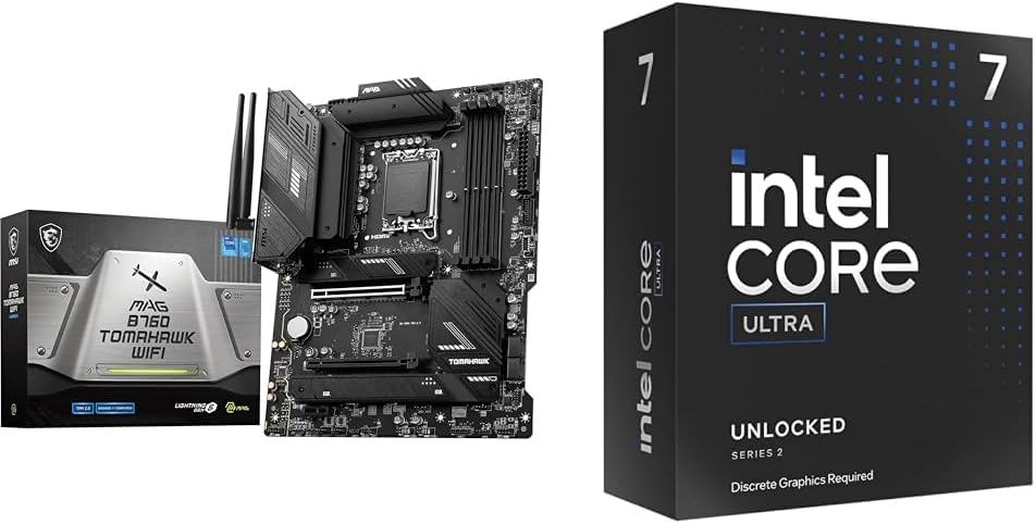 MAG B760 TOMAHAWK WIFI Scheda Madre + Intel Core Ultra 7 265KF processore desktop 20 cores