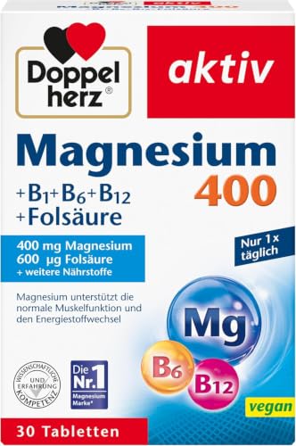 Doppelherz Magnesium 400 + B1 + B6 + B12 + Folsäure