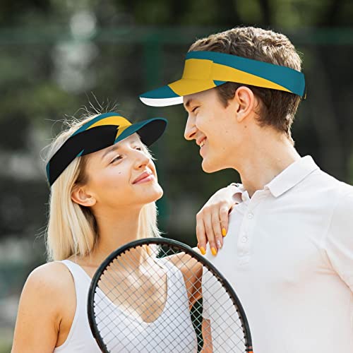 Image of Cute Funny Flag Hat Women Men Adjustable Flag Sport Sun Visor Hat Summer Fashion Sun Cap Beach Flag Hat