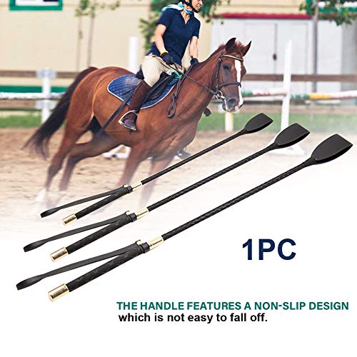 QOTSTEOS Peitsche aus Leder, Reitgerte, Reitgerte aus Kunstleder, mit rutschfestem Griff, für Outdoor-Sport und Reiten (Größe: 30 cm)