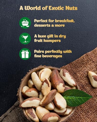 Image of True Elements Brazil Nuts 200g - High in Protein, High in Dietary Fibre | Premium Dry Fruits | Zero Cholesterol