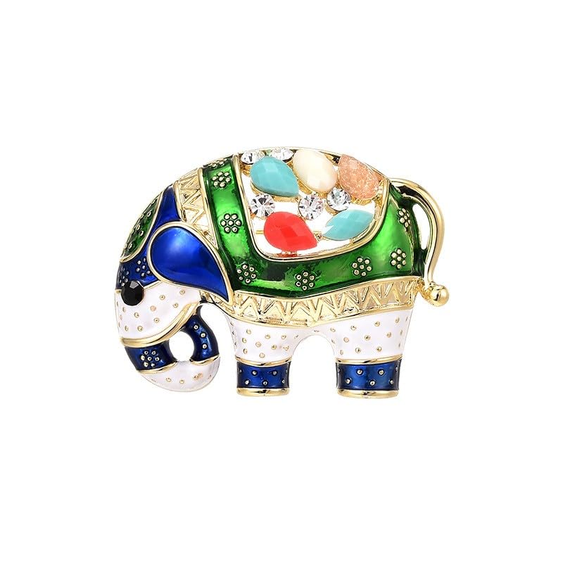 Image of Elephant Brooch Enamel Elephant Pin Animal Jewelry Birthday Mother's Day Gift for Women Girls