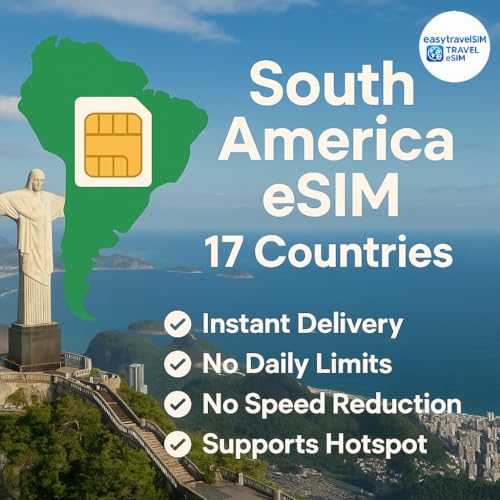 eSIM Amérique du Sud pour éviter les frais de roaming et rester connecté sans carte SIM