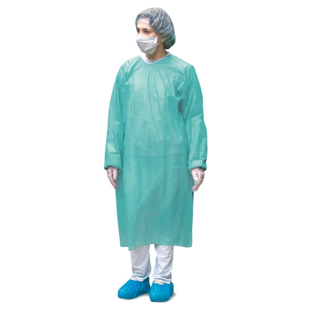 Mediawave Store - Pack Camici Monouso Visitatore e Paziente Dispositivo Medico Classe I, Grembiule Con Elastici, Camice da Lavoro Usa e Getta, 100% Polietilene, Igiene (1)