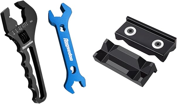 AN Wrench Set Black bundled with Nylon Vise Jaw Pad