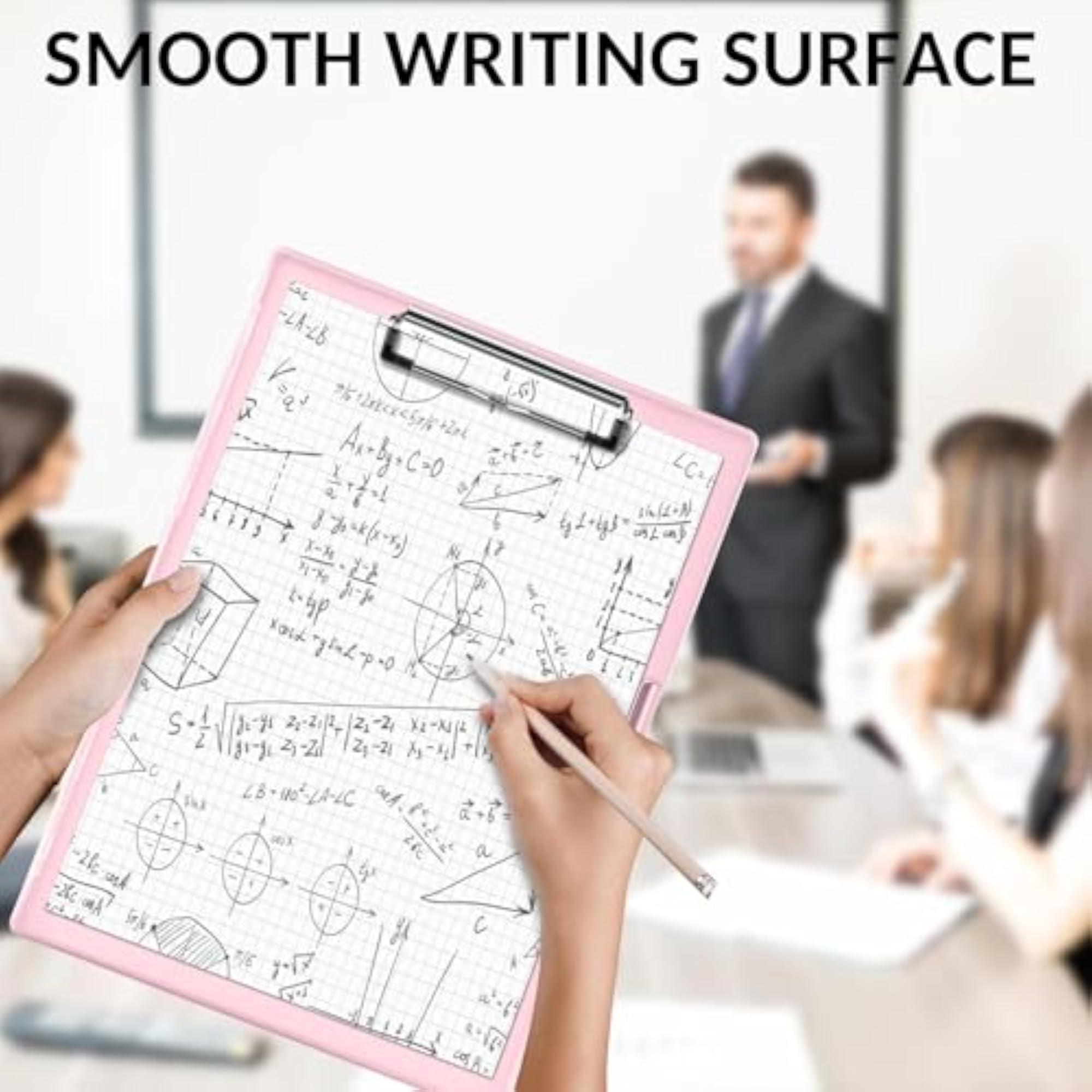 Writing Pad for Exam Board Students, Clip with Storage