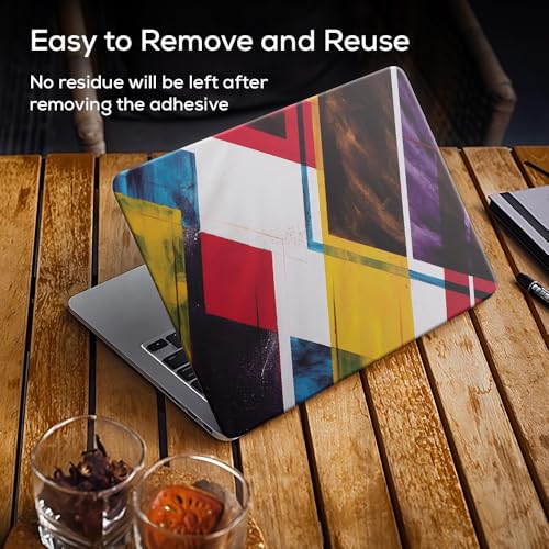 Image of Galaxsia Pattern D2 Top+Wrist Pad Vinyl Laptop Skin /Sticker /Cover Upto 15.6 Inches Laptops Laminated-Removable-HD Quality Compatible for Hp-Dell-Sony-Lenovo-Asus etc.(15x10 Inches)