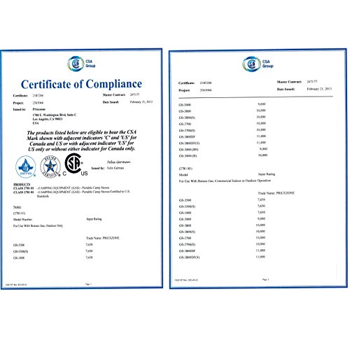 Gas One New 10,000 Btu Csa List Portable Butane Gas Stove With Carrying Case Csa Listed , Black, 10.9" H X 3.6" W X 12.8" L #TOP6