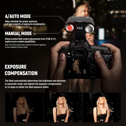 Image of NEEWER Z160 Single Contact Camera Flash, 22Ws GN14 6000K Speedlite Light | Compatible with Canon Nikon Sony Fuji Olympus Camera, A /M Mode 1 /1-1 /128 Power, 1100mAh, 650 Full Power Flashes 1.5s Recycle