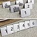 Stainless Steel Table Numbers, 1-10/25/50/100 Restaurant Digital Number Plate Tabletop Number Stackable, Wedding Birthday Marriage Party Supplies(1 to 25)