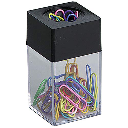 Preisvergleich Produktbild Alco 2217 Klammernspender 42x42x70 transparent / schwarz Plastik