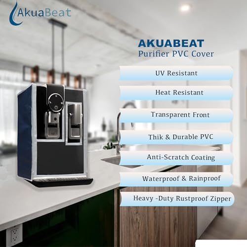 Image of Water Purifier Cover Compatible with Blaze Insta Hot & Ambient RO+UV - Dustproof, Waterproof, Oil Stain Protection, Transparent Front, Velcro Closure, Fits Wall-Mounted /Table-Top