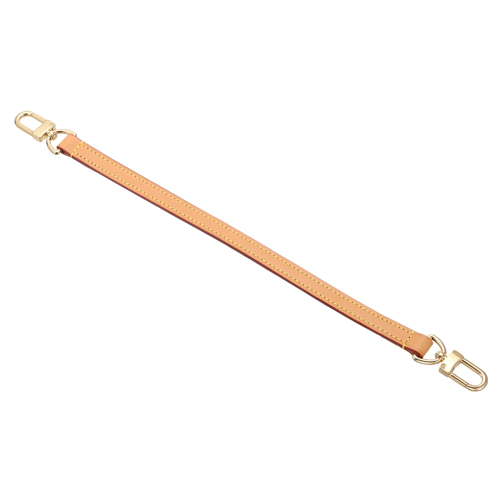 sourcing map 15 Inch Genuine Leather Purse Strap, 0.59 Inch Wide Short Shoulder Bag Strap Replacement Purse Straps Replacement for Women DIY Handbag Underarm Shoulder Bags, Tan