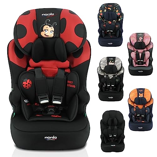 Nania - Siège auto ceinturé RACE I 76-140 cm R129 i-Size – Pour les enfants de 3 à 10 ans - Appuie-tête réglable en hauteur - Base inclinable - Fabrication Française (Coccinelle)