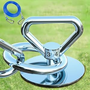 Dog Tie Out Cable and Stake,with 30FT Heavy Duty Cable,360° Swivel Run Anchor -Dog Runner for Yard- for Large Dogs up to 150 lbs-Dog Stakes for Outside Yard Outdoor Camping