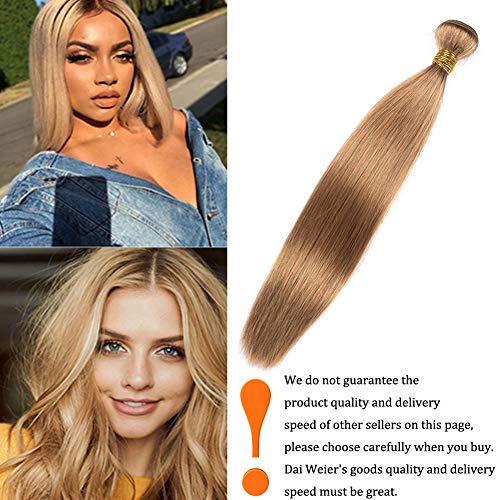 Dai Weier Meche Bresiliennes Honey Blonde 27 Silky Shine Tissage Straight 100% Remy Cheveux Humaines Weft Extensions 12 Pouces