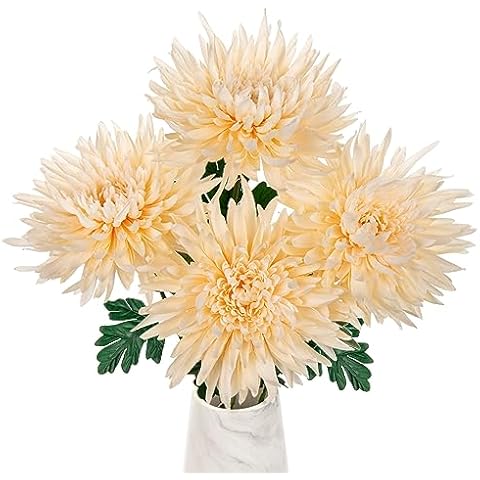 Oairse 6'' Large Artificial Chrysanthemum Flowers Cover