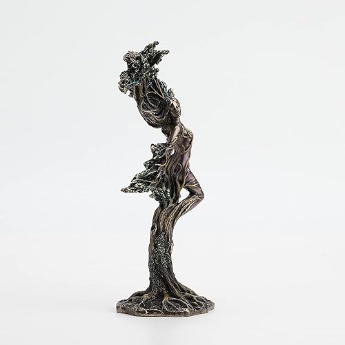 Miniatura 4 de Veronese Design 9 7/8 pulgadas naturaleza espíritu bailarín bosque ninfa resina decoración del hogar estatua bronce acabado