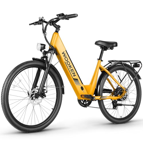 Wooken Electric Bike for Adults, 26' Step Through Ebike with 2.1' Tire, Peak...