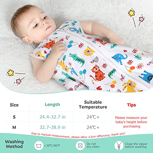 Lictin Baby Sleeping Bag, 0.5 TOG SleepSack, 100% Cotton, Sleeveless Swaddle Blanket with Two-way Zipper, Newborn Baby Gift, New Born Baby Essentials, Unisex, Boys & Girls, 18-36 Months - Image 5