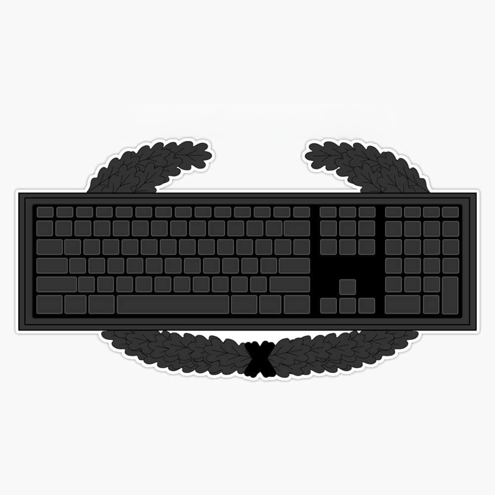 HOF Trading Keyboard Action Badge (Subdued) Vinyl Sticker Waterproof Decal Laptop Wall Window Bumper Sticker 5"