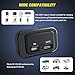 Nilight 2 Pack Socket Panel 12V 24V Dual USB Outlet PD Type C QC3.0 Surface Mount 48W Fast Waterproof for Automotive RV Marine Boat Motorcycle Truck