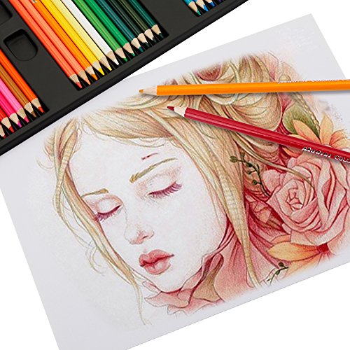 Madisi Art Kit 100 PCS - 36 Watercolor Pencils, 36 Colored Pencils, 28 Sketch Kit Art Set - Premium Art Supplies