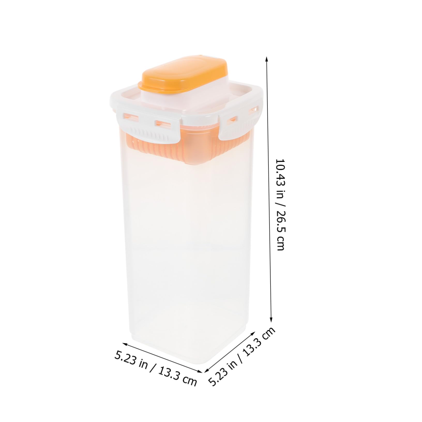 2 piezas Caja para Detergente Transparente con Tapa Hermética para Polvo y Líquido Almacenaje Multiusos para Lavandería Hogar Hotel y Restaurante
