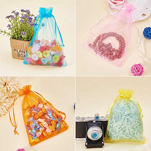 50Pc 4X6 Inches Gifts Wrap Bags Mixed Color,Organza Sheer Fabric,Drawstring Pouches For Baby Shower Favor,Jewelry,Christmas Ornament,Valentine Day,Bathroom Craft Soaps,Accessories Set,Hotel,Bracelets #TOP6