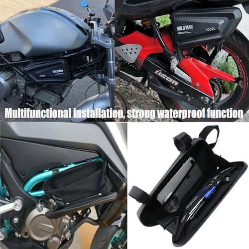Alforjas laterales impermeables para motocicleta, carcasa rígida en forma de triángulo, color negro, para modelos Z900, Z650, Z800, Z1000, Z400, Z1000SX, Z900RS, Z250, Z300 (2017-2024) miniatura 4