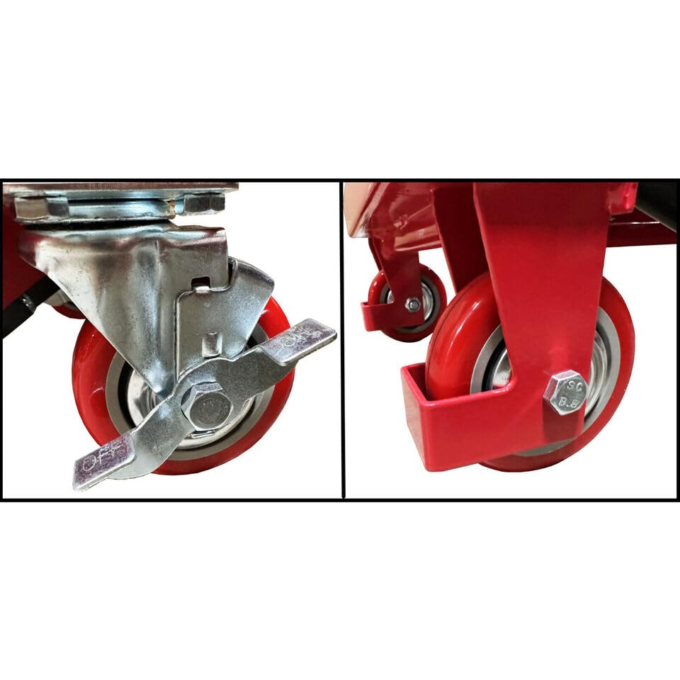 Miniatura 3 de Carro de mesa elevadora de tijera premium, tapa de 500 libras, 27.75 pulgadas de largo x 17.75 pulgadas de ancho, 8.25 a 28.5 pulgadas de alto, Pake