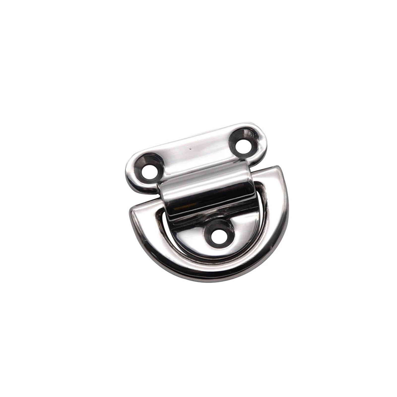 6mm D Ring with Plate Folding Pad Eye Deck Lashing Ring Staple Cleat for Marine Yacht Motorboat Boating Accessories(6mm)