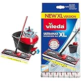 vileda ultramat komplett set bodenwischer und eimer mit powerpresse XL: 20 % breiter als die Standardversion