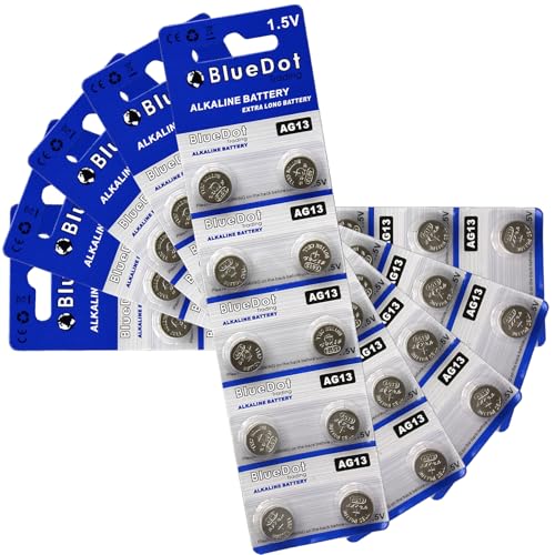 Pilas alcalinas BlueDot AG13 LR44 1.5V Pack 100 miniatura 3