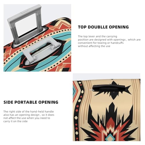 Luggage Cover Elastic Suitcase Cover Protector Native American Patterns Luggage Covers Travel Suitcase Covers Carry On Luggage Sleeve Suitcase Baggage Cover for Adult Travel4