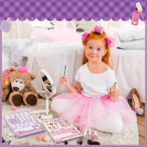 Image of Eaasty 6 Pack Kids Pretend Play Notepads 4x6 Inch,Girls | 6 Career Themes Dental Police Vet Makeup Restaurant, 40 Pages per Notepad for Toddlers Imaginative Activity and Learning