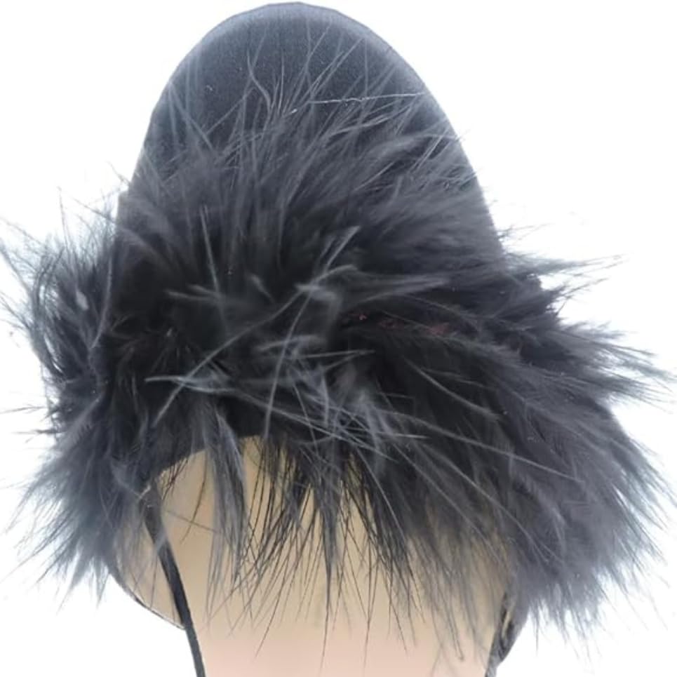 Women Sexy Slipper Cute Fuzzy Heels Furry Kitten Heels for Lingerie Wedding Birthday2