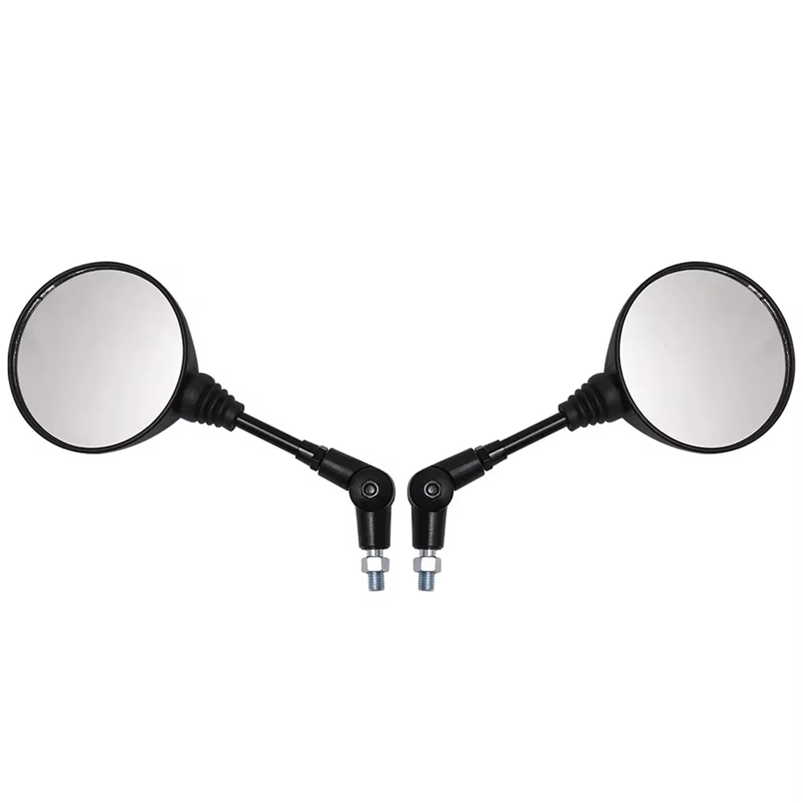Espejo retrovisor universal negro de 10 mm para motocicleta plegable 4