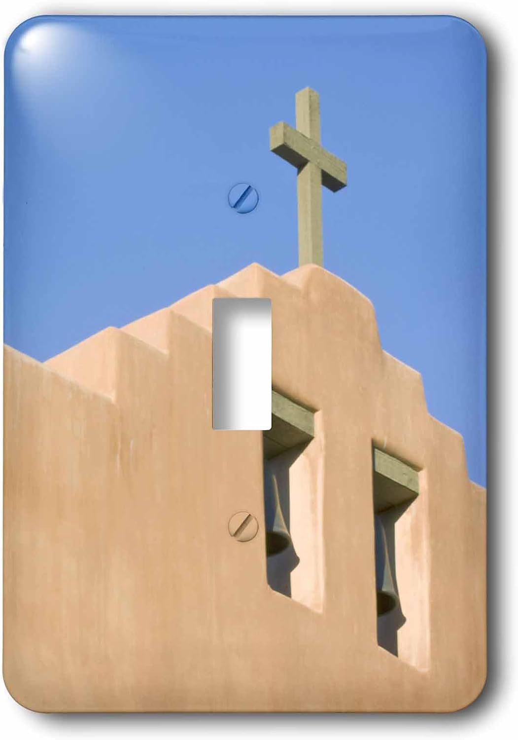 3dRose lsp_92958_1 New Mexico, Santa Fe, Adobe Style Church Us32 Rti0125 Rob Tilley Single Toggle Switch