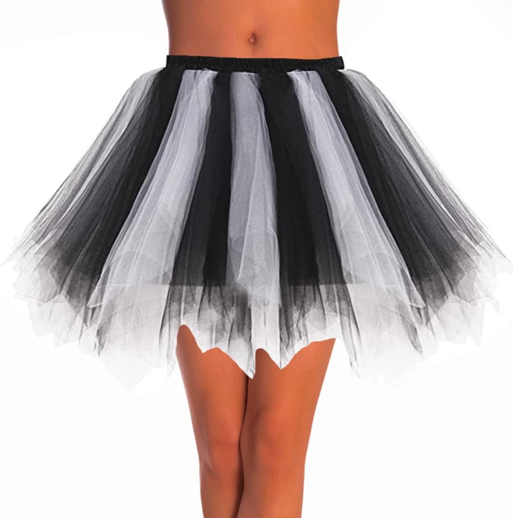 Women Tutu Skirt Elastic Dance Skirts Tulle Ballet Tutu Classic Adult Costume Bottoms for Festival Cosplay