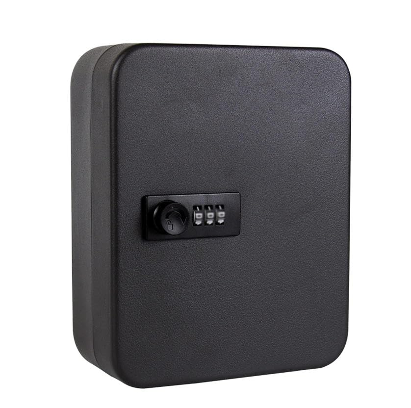 Cerradura de combinación de 3 dígitos en gabinete de llaves de pared de acero