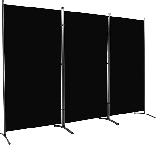 Miniatura 1 de YASRKML Room Divider, 3 Panel Office Partition, Fabric Folding Privacy Screens, Office Wall Divider for Classroom, Bedroom, Freestanding Privacy