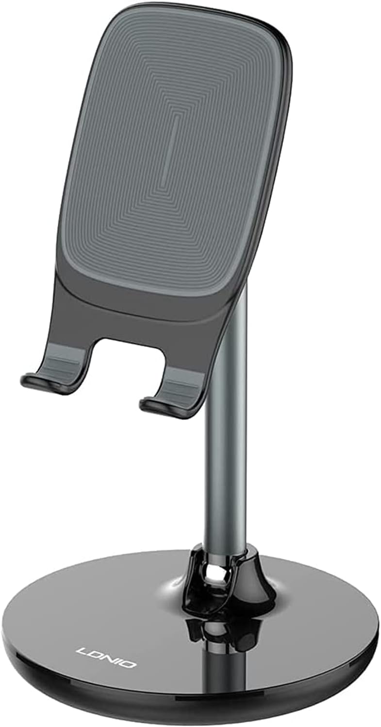 LDNIO Foldable Phone Stand For Desktop Phone & Tablet, Adujstable Phone/Tablet/iPad Holder Compatible with iPhone 13 12 11 Pro, SE, XR, 8 Plus 7 6, Ipad, Samsung Galaxy, Android, and Mor