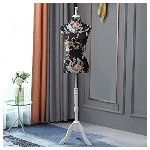 Loywe Mannequin de Couture Femelle pour vitrine et Buste de Couture pour Femme avec Hauteur réglable – Buste Torso Taille 36/38, Noir et Rouge LW1016SR