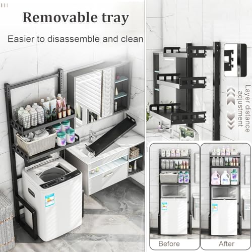 Meuble de rangement pour machine à laver en acier résistant à l'eau - 6
